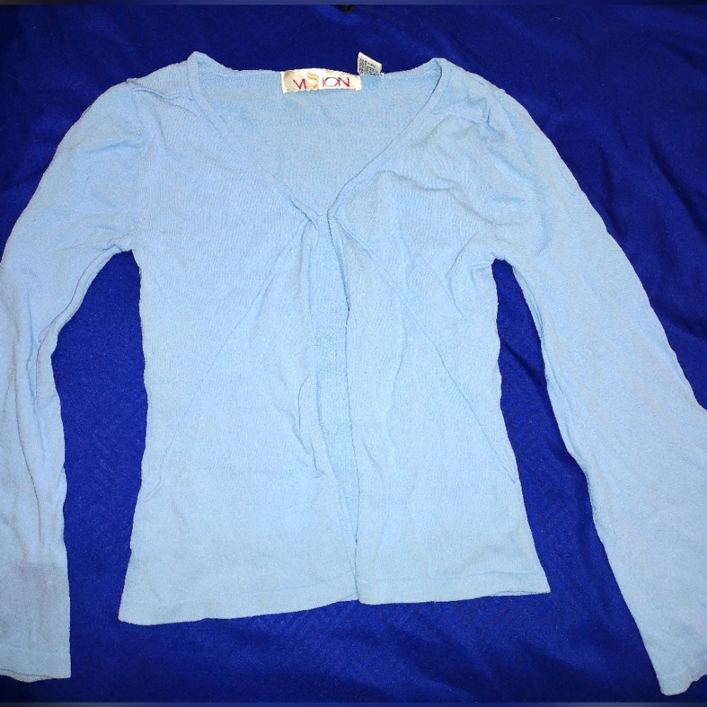 Y2K Light Pastel Bell Sleeve Blouse